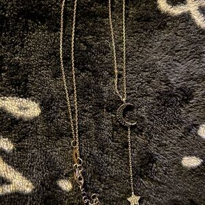 Rachel Zoe Silver Moon and Star Necklace